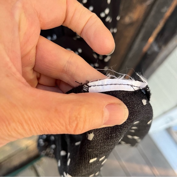 Maeve By Anthropologie Cheyenne Long Sleeve Peplum Top In Black & White Sz XS - Picture 11 of 11